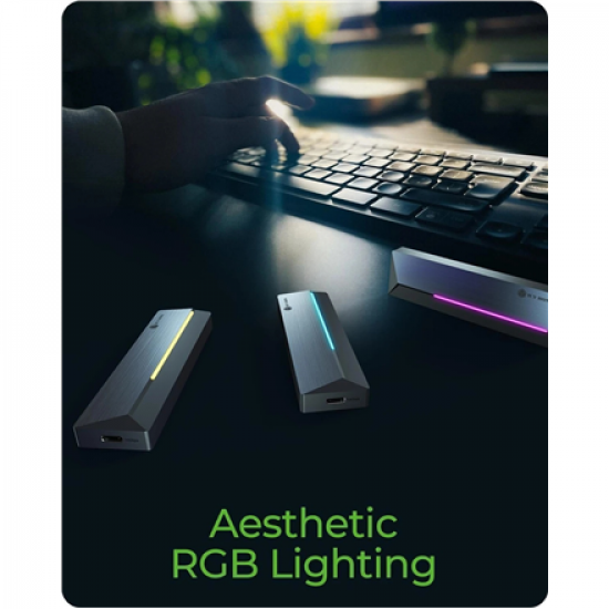 Raidsonic Icy Box M.2 SATA/NVMe SSD Enclosure with USB 3.2 Gen 2 Type-C and RGB light | Warranty IB-1826MCL-CU31 month(s)