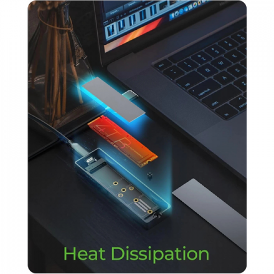 Raidsonic Icy Box M.2 SATA/NVMe SSD Enclosure with USB 3.2 Gen 2 Type-C and RGB light | Warranty IB-1826MCL-CU31 month(s)