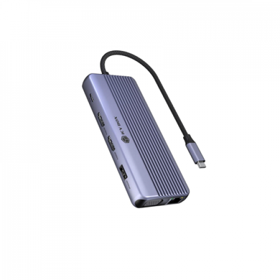 Raidsonic Icy Box Travel Dock 12-in-1, 3x video output (2x HDMI + 1x VGA) | IB-DK4062-CPD