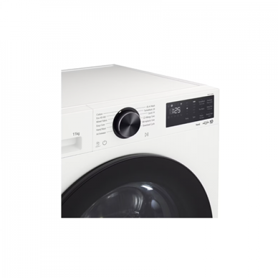 LG Washing machine | F4X5011TWB | Energy efficiency class A | Front loading | Washing capacity 11 kg | 1400 RPM | Depth 57 cm | Width 60 cm | Display | LED | Steam function | Direct drive | Wi-Fi | White