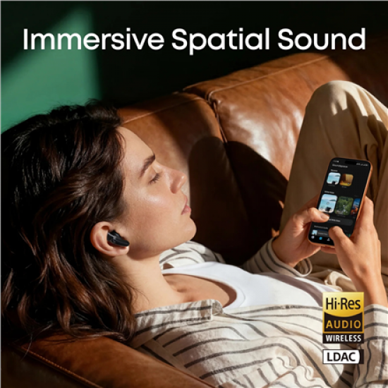 Anker Soundcore True Wireless Earphones | Liberty Buds | Bluetooth | Semi-in-ear | Microphone | Black | Noise canceling | Noise reduction