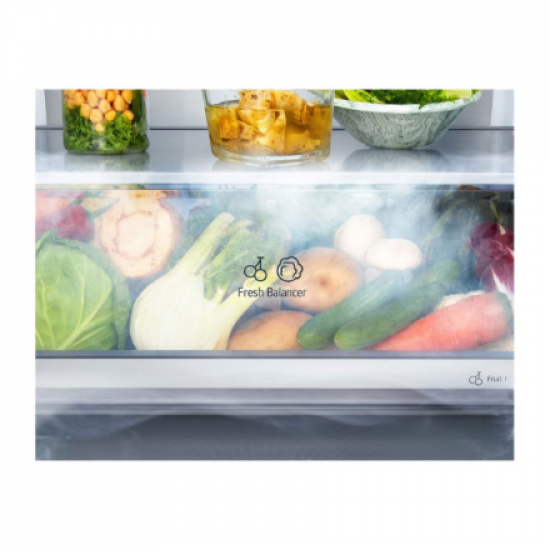 LG Refrigerator | GBBW726CEV | Energy efficiency class C | Free standing | Combi | Height 203 cm | Fridge net capacity 326 L | Freezer net capacity 139 L | Display | 33 dB | Black Steel