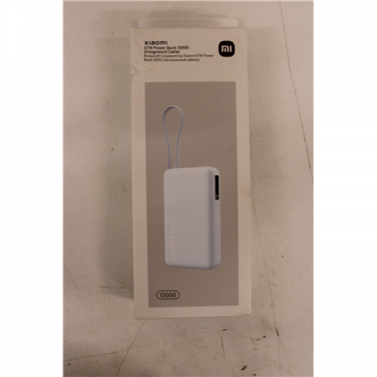 SALE OUT. Xiaomi 67W Power Bank 10000 (Integrated Cable) | 10000 mAh | Ice Blue | DAMAGED PACKAGING