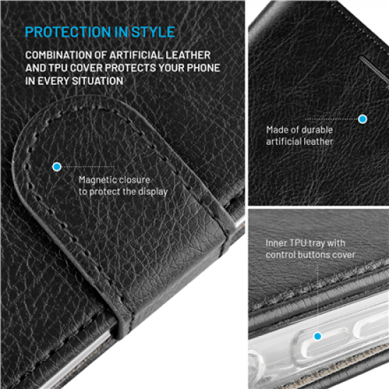 Fixed Opus | Book Case | Xiaomi | 17 Ultra | Synthetic leather | Black