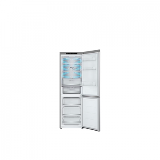 LG Refrigerator | GBV5140DPY | Energy efficiency class D | Free standing | Combi | Height 186 cm | No Frost system | Fridge net capacity 234 L | Freezer net capacity 110 L | Display | 35 dB | Silver