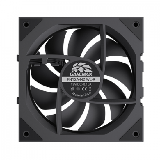 Gamemax FN12A-N2 WL-R | Case fan | Black