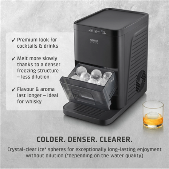 Caso Ice Ball Maker | IceBall Pro | Power 130 W | Capacity 1.3 L | Matt Black