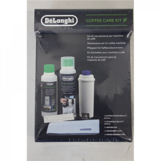SALE OUT. Delonghi DLSC306 Maintenance Care Kit for Bean to Cup & Espresso Coffee Machines, includes five cleaning accessories | DAMAGED PACKAGING AND DAMAGED ON FILTER BAG