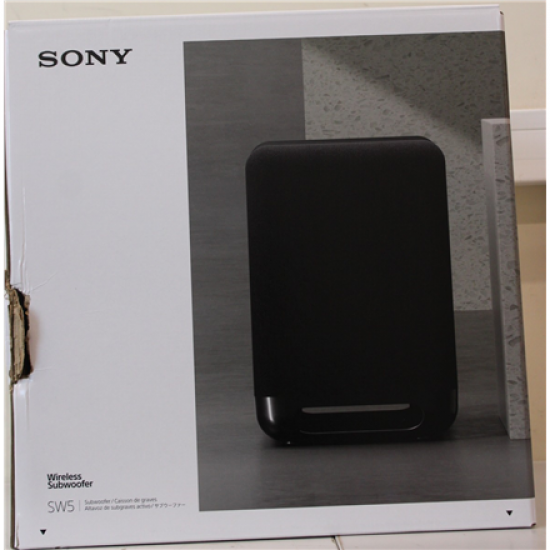 SALE OUT. Sony SA-SW5 Wireless 300W Subwoofer for HT-A9/A7000 | Sony Speaker | Subwoofer for HT-A9/A7000 | DAMAGED PACKAGING | 300 W | Black | 2 Ω | Portable | Wireless connection