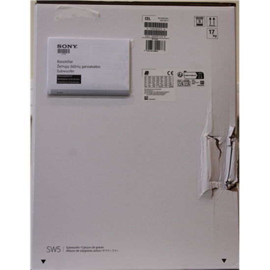 SALE OUT. Sony SA-SW5 Wireless 300W Subwoofer for HT-A9/A7000 | Sony Speaker | Subwoofer for HT-A9/A7000 | DAMAGED PACKAGING | 300 W | Black | 2 Ω | Portable | Wireless connection