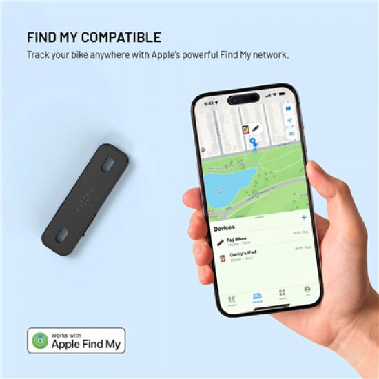 Fixed Tag Bikee with Find My Support | Black