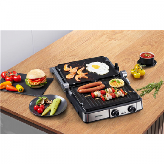 Gorenje GCG2000MT Multifunctional Grill, Fixed plates, Black | Gorenje