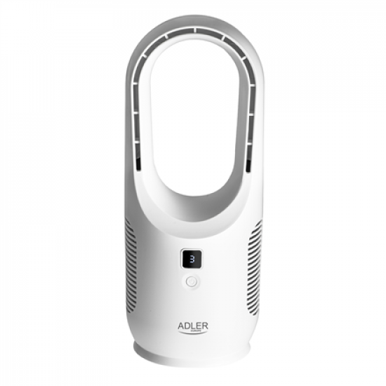 Adler Bladeless Rechargeable Fan | AD 7343 | Desk Fan | White | Diameter 14 cm | Number of speeds 3