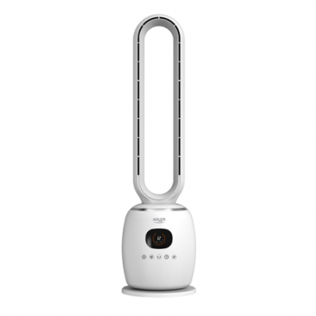 Adler Bladeless Fan | AD 7344 | Tower Fan | White | Diameter 23 cm | Number of speeds 3 | Oscillation | 60 W | Remote control