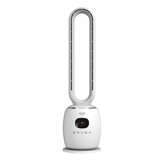 Adler Bladeless Fan | AD 7344 | Tower Fan | White | Diameter 23 cm | Number of speeds 3 | Oscillation | 60 W | Remote control