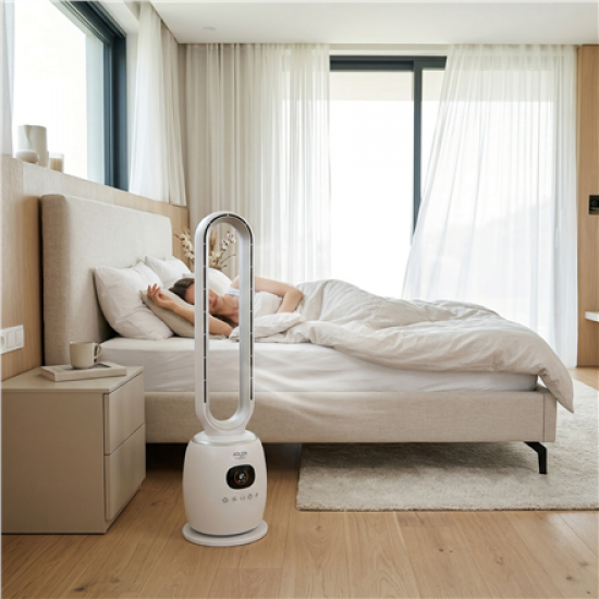 Adler Bladeless Fan | AD 7344 | Tower Fan | White | Diameter 23 cm | Number of speeds 3 | Oscillation | 60 W | Remote control