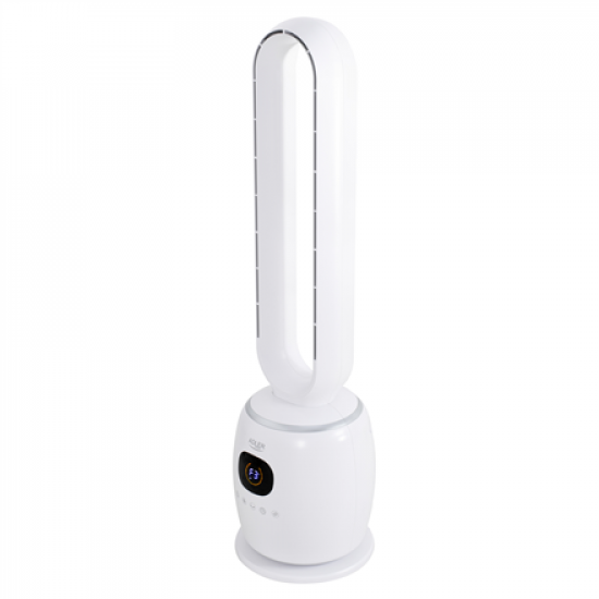 Adler Bladeless Fan | AD 7344 | Tower Fan | White | Diameter 23 cm | Number of speeds 3 | Oscillation | 60 W | Remote control