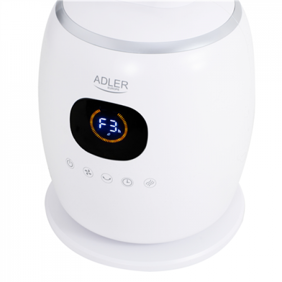 Adler Bladeless Fan | AD 7344 | Tower Fan | White | Diameter 23 cm | Number of speeds 3 | Oscillation | 60 W | Remote control