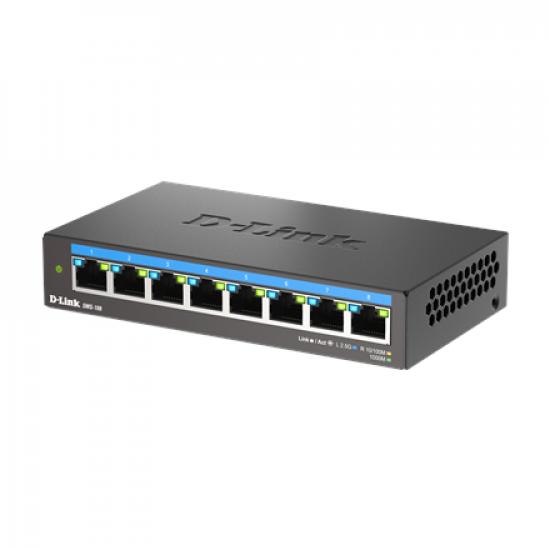 D-LINK DMS-108/E 8-Port 2.5G Multi-Gigabit Desktop Switch | D-Link