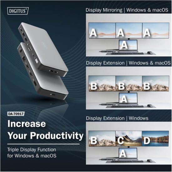DIGITUS USB-C docking station, 11-port | Digitus