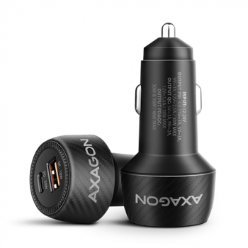 AXAGON PWC-PQ48 Car charger 48W, USB-A + USB-C, PD3.0/PPS/QC4+/SFC, Black