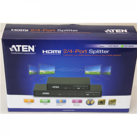 SALE OUT. Aten VS184A 4-Port 4K HDMI  Splitter | SALE OUT. Aten 4-Port 4K HDMI Splitter | VS184A | Warranty 24 month(s) | UNPACKED, WITHOUT POWER WIRE