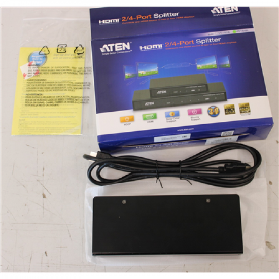 SALE OUT. Aten VS184A 4-Port 4K HDMI  Splitter | SALE OUT. Aten 4-Port 4K HDMI Splitter | VS184A | Warranty 24 month(s) | UNPACKED, WITHOUT POWER WIRE