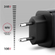 AXAGON ACU-PQ67D GaN Wall charger 67W, USB-A + USB-C, PD3.0/PPS/QC4+/SF, Black