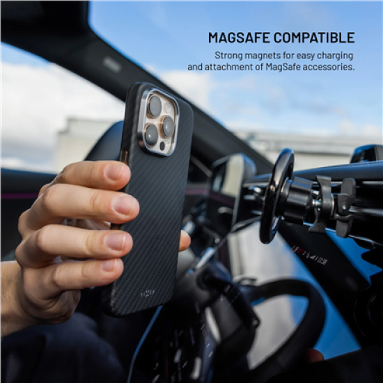 Fixed Back cover | Apple | iPhone 17 | Aramid fibers | Black | MagVelar with MagSafe