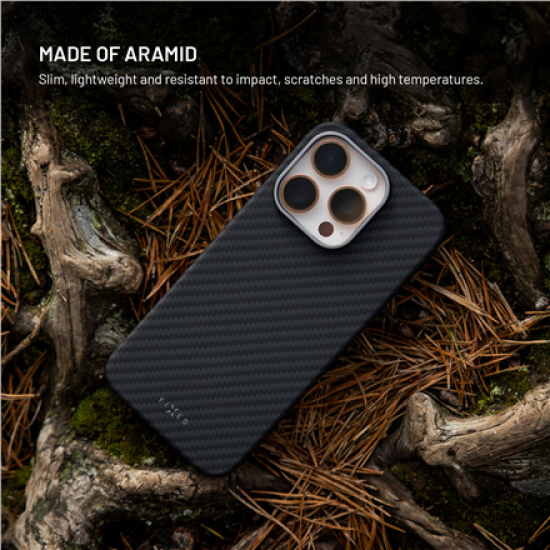 Fixed Back cover | Apple | iPhone 17 | Aramid fibers | Black | MagVelar with MagSafe