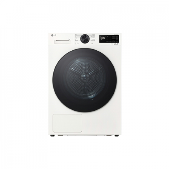 LG RHX5009TWB Dryer Machine with Heat pump, B, Front loading, 9 kg, LED, Depth 66 cm, White