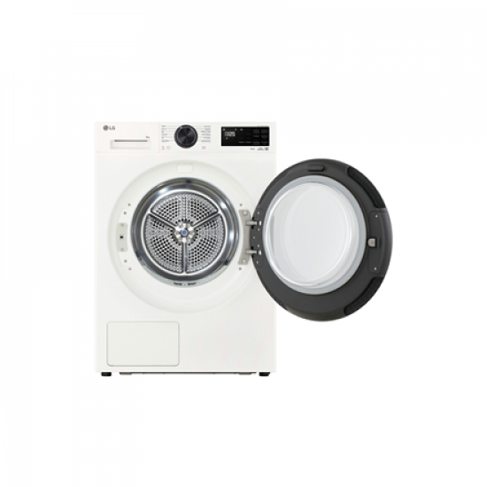 LG RHX5009TWB Dryer Machine with Heat pump, B, Front loading, 9 kg, LED, Depth 66 cm, White