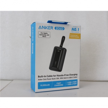 SALE OUT. Anker Power Bank with Built-In USB-C Cable | A1688H11 | 10000 mAh | Black | DEMO