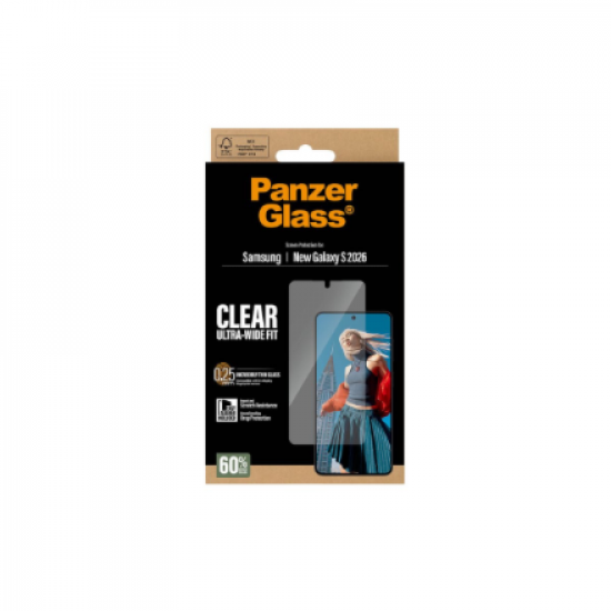 PanzerGlass Screen Protector Samsung New Galaxy S26 | Ultra-Wide Fit w. EasyAligner | PanzerGlass