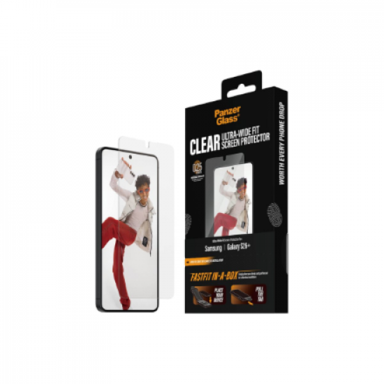 PanzerGlass Screen Protector Samsung New Galaxy S26 Plus | Ultra-Wide Fit w. FASTFIT IN-A-BOX | PanzerGlass