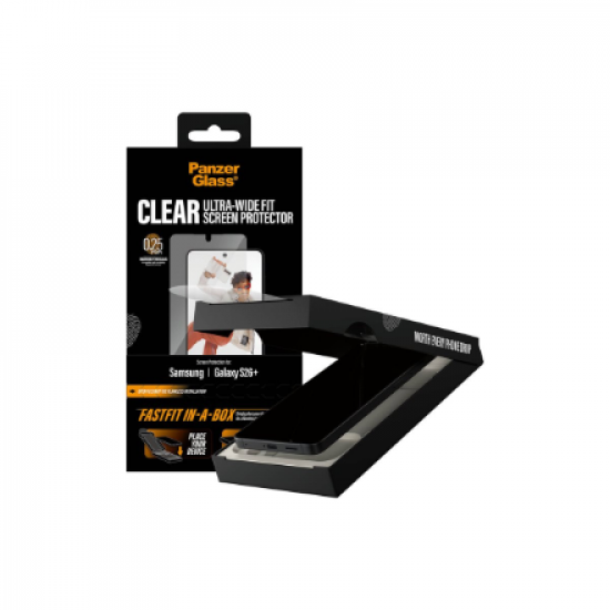PanzerGlass Screen Protector Samsung New Galaxy S26 Plus | Ultra-Wide Fit w. FASTFIT IN-A-BOX | PanzerGlass