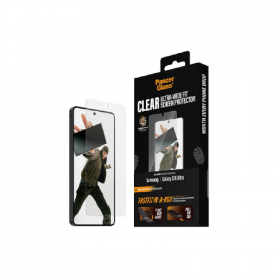 PanzerGlass Screen Protector Samsung New Galaxy S26 Ultra | Ultra-Wide Fit w. FASTFIT IN-A-BOX | PanzerGlass