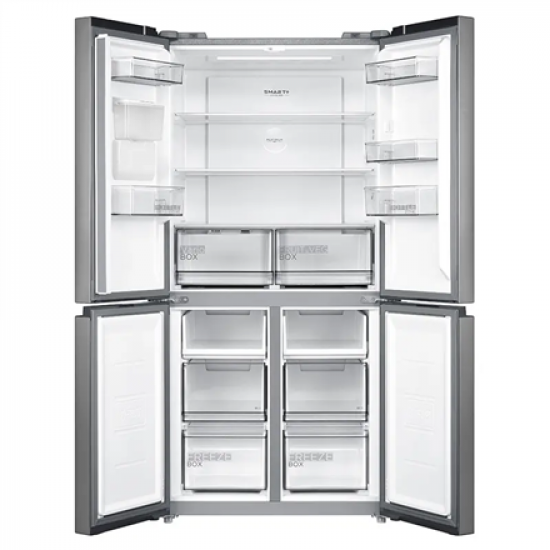 Midea Refrigerator | MDRM632FGD46W | Energy efficiency class Class D | Free standing | Height 177.5 cm | Side by Side | No Frost system | Fridge net capacity 301 L | Freezer net capacity 169 L | 37 dB | Stainless steel