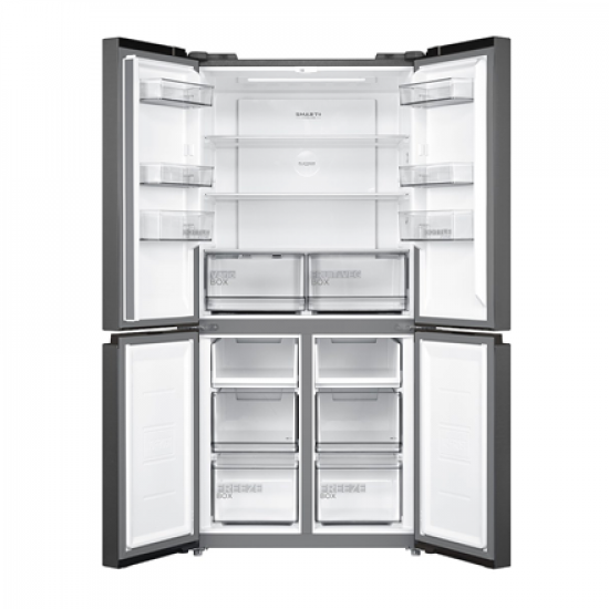 Midea MDRF632FIE45 Refrigerator, E, Freestanding, Multi-door, Height 177.5 cm, Fridge net 474L, Dark Inox