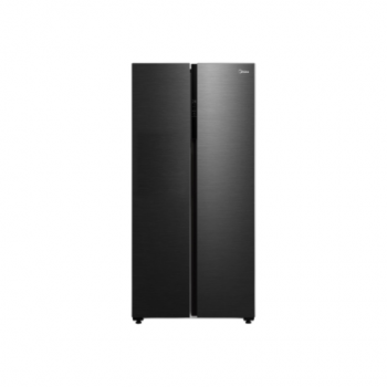 Midea Refrigerator | MDRS619FIE45 | Energy efficiency class Class E | Free standing | Height 177.5 cm | Side by Side | No Frost system | Fridge net capacity 271 L | Freezer net capacity 189 L | Display | 41 dB | Dark inox