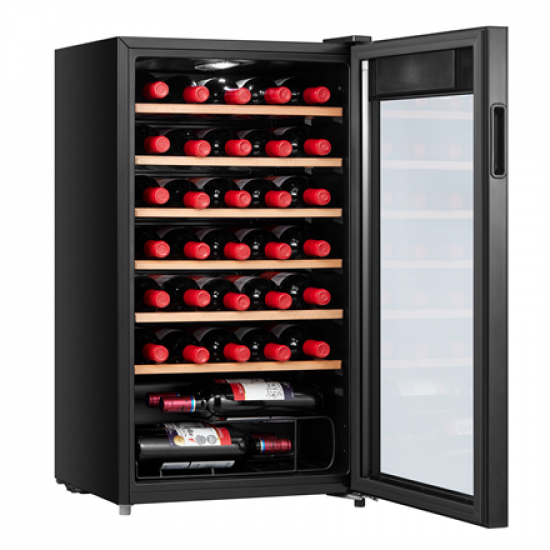 Midea Wine Cooler | MDRW150FGG22W | Energy efficiency class Class G | Free standing | Bottles capacity 34 | Black