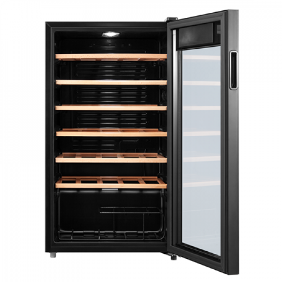 Midea Wine Cooler | MDRW150FGG22W | Energy efficiency class Class G | Free standing | Bottles capacity 34 | Black