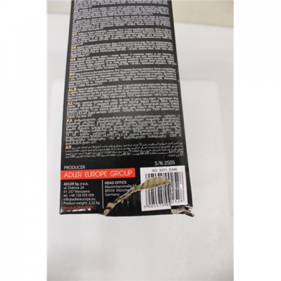 SALE OUT. Adler Nut Cookie Maker | AD 3071 | 750 W | Number of pastry 12 | Nuts | Black | DAMAGED PACKAGING