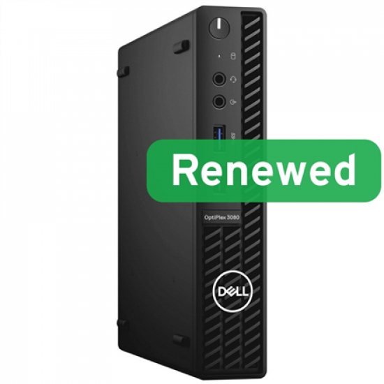 DELL Renewed Grade A | OptiPlex 3080 Micro | Intel Core i5 | i5‑10500T | 8 GB | SSD | 256 GB | Intel UHD Graphics 630 | Windows 11 Pro