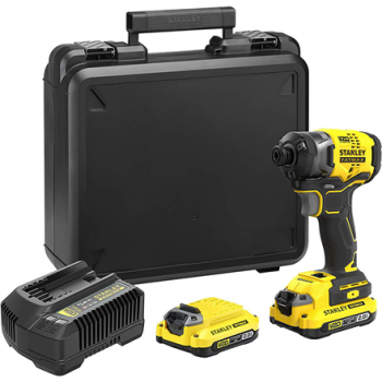 Stanley | 18V V20 Brushless 3-Speed Impact Driver - 2.0Ah Kit | SFMCF820D2K-QW | 18 V | 2.0 Ah | Lithium Ion