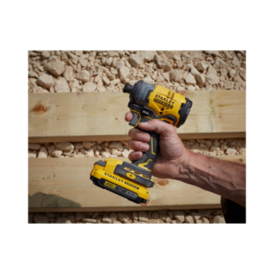 Stanley | 18V V20 Brushless 3-Speed Impact Driver - 2.0Ah Kit | SFMCF820D2K-QW | 18 V | 2.0 Ah | Lithium Ion