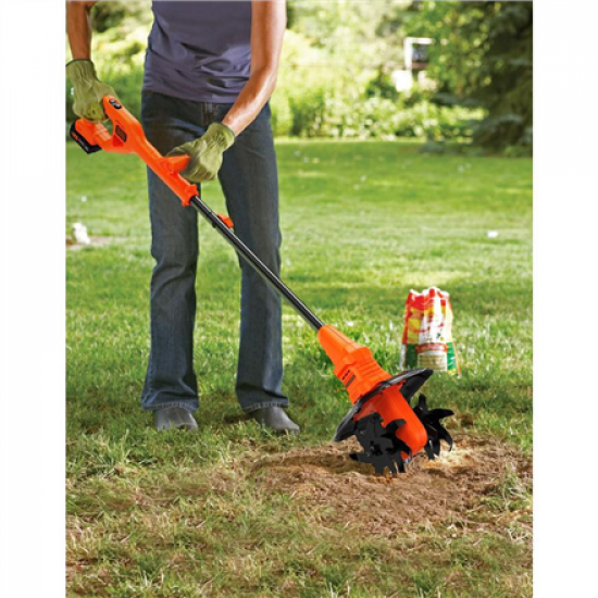 BLACK & DECKER BETL1820L-QW Tiller, Loaded, 18 V, 2 Ah