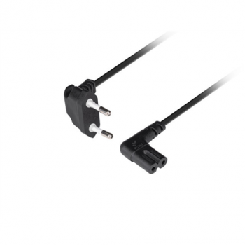 Lanberg CEE 7/16 to EC 320 C7 Euro (radio) power cord 1.8m angled VDE | CA-C7CA-12CC-0018-BK