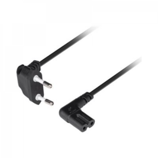 Lanberg CEE 7/16 to EC 320 C7 Euro (radio) power cord 1.8m angled VDE | CA-C7CA-12CC-0018-BK