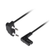 Lanberg CEE 7/16 to EC 320 C7 Euro (radio) power cord 1.8m angled VDE | CA-C7CA-12CC-0018-BK